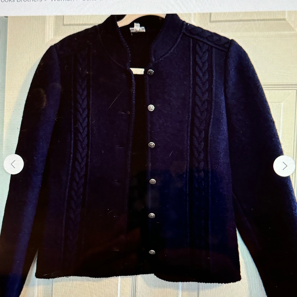 Gorgeous women’s Brooks brothers all wool boiled wool jacket size 10